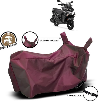 ANTHUB Waterproof Two Wheeler Cover for Suzuki(Burgman Street, Maroon)