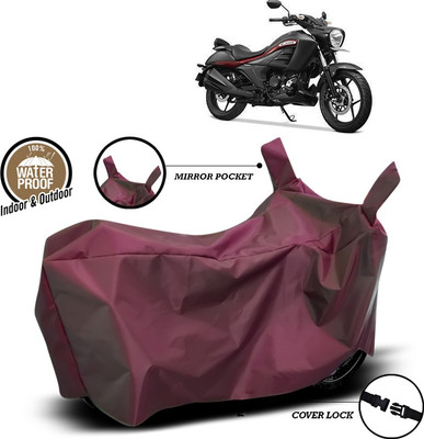 SEBONGO Waterproof Two Wheeler Cover for Suzuki(Intruder, Maroon)