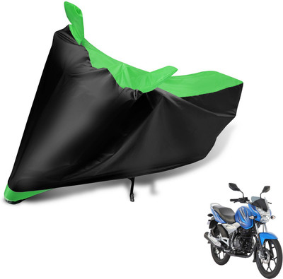 Auto Hub Two Wheeler Cover for Bajaj(Discover 125 DTS-i, Black, Green)