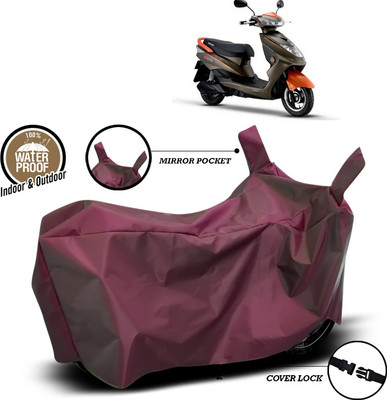 SEBONGO Waterproof Two Wheeler Cover for Okinawa(Ridge, Maroon)