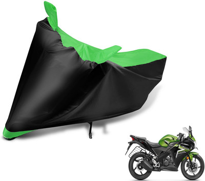 MOCKHE Two Wheeler Cover for Honda(CBR 150R, Black, Green)