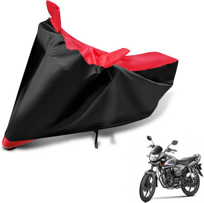 MOCKHE Two Wheeler Cover for Honda(CB Shine, Black, Red)