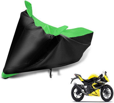 Auto Hub Two Wheeler Cover for Kawasaki(Ninja, Black, Green)