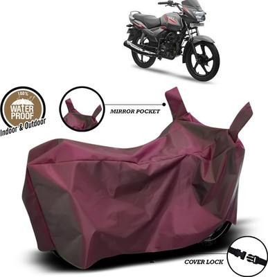 ANTHUB Waterproof Two Wheeler Cover for TVS(Star City Plus, Maroon)