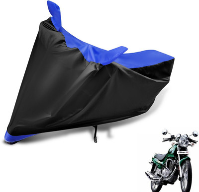 MOCKHE Two Wheeler Cover for TVS(Fiero F2, Black, Blue)