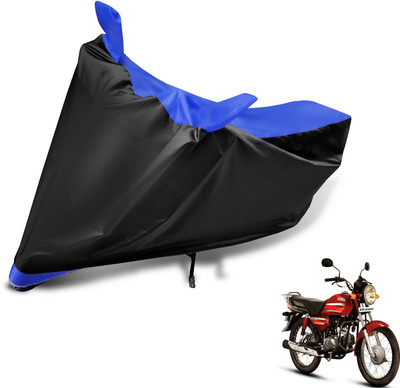 Auto Hub Two Wheeler Cover for Hero(CD Dawn, Black, Blue)