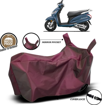 ANTHUB Waterproof Two Wheeler Cover for Honda(Activa 125, Maroon)
