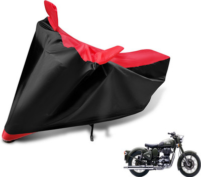 MOCKHE Two Wheeler Cover for Royal Enfield(Battle Green, Black, Red)