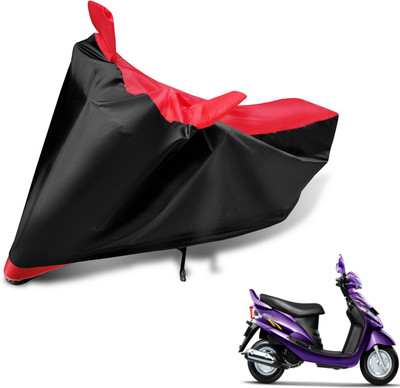 MOCKHE Two Wheeler Cover for Mahindra(Rodeo RZ, Black, Red)