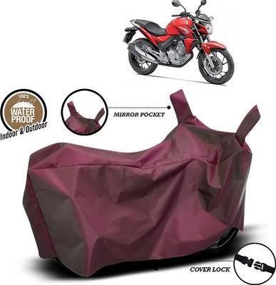 ANTHUB Waterproof Two Wheeler Cover for Honda(CB Twister, Maroon)