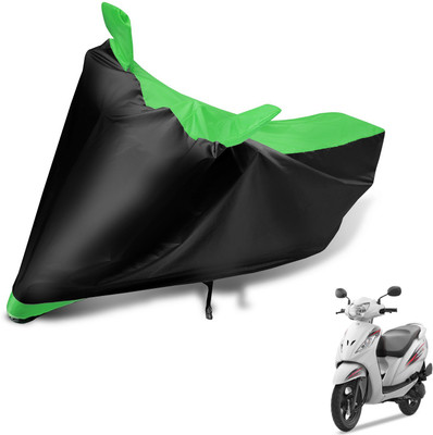 Auto Hub Two Wheeler Cover for TVS(Wego, Black, Green)