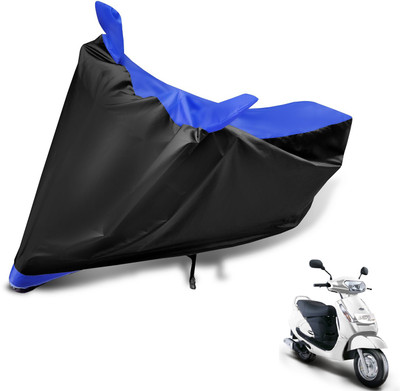 MOCKHE Two Wheeler Cover for Mahindra(Duro 125, Black, Blue)