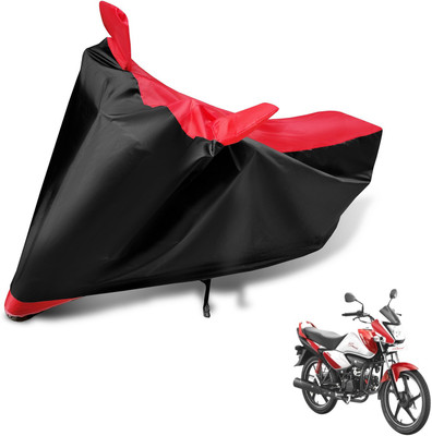 Auto Hub Two Wheeler Cover for Hero(Splendor I Smart, Black, Red)