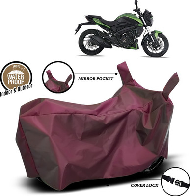 ANTHUB Waterproof Two Wheeler Cover for Bajaj(Dominar, Maroon)