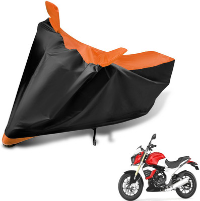 Auto Hub Two Wheeler Cover for Mahindra(Mojo, Black, Orange)