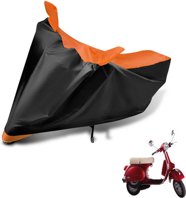 MOCKHE Two Wheeler Cover for LML(Star Euro, Black, Orange)