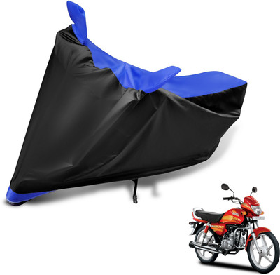 Auto Hub Two Wheeler Cover for Hero(CD deluxe, Black, Blue)