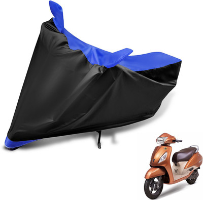 Auto Hub Two Wheeler Cover for TVS(Jupiter, Black, Blue)