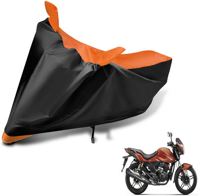 MOCKHE Two Wheeler Cover for Hero(CBZ Extreme, Black, Orange)