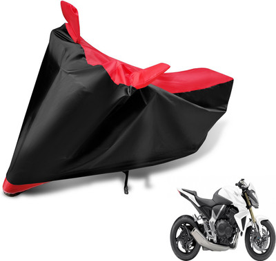 Auto Hub Two Wheeler Cover for Honda(CB 1000R, Black, Red)