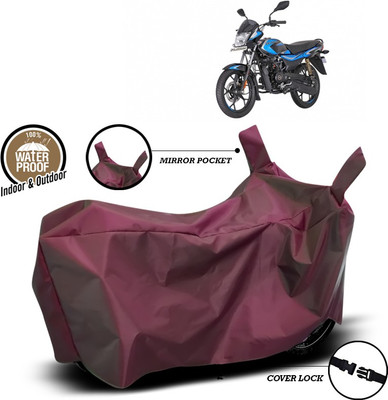 SEBONGO Waterproof Two Wheeler Cover for Bajaj(Platina 110 H-Gear, Maroon)