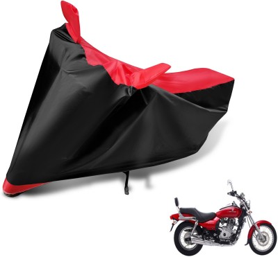 MOCKHE Two Wheeler Cover for Bajaj(Avenger 220 DTS-i, Black, Red)