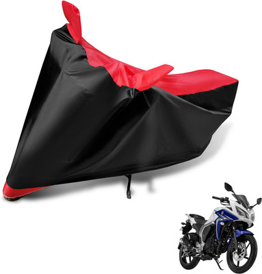 Auto Hub Two Wheeler Cover for Yamaha(Fazer 25, Black, Red)