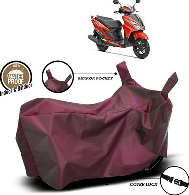 SEBONGO Waterproof Two Wheeler Cover for Honda(Grazia, Maroon)