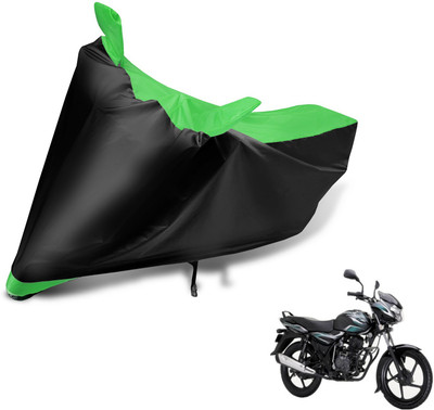 Auto Hub Two Wheeler Cover for Bajaj(Discover 100 DTS-i, Black, Green)