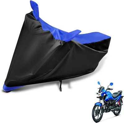 MOCKHE Two Wheeler Cover for Honda(Livo, Black, Blue)