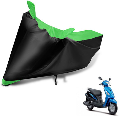 Auto Hub Two Wheeler Cover for Suzuki(Zeus, Black, Green)