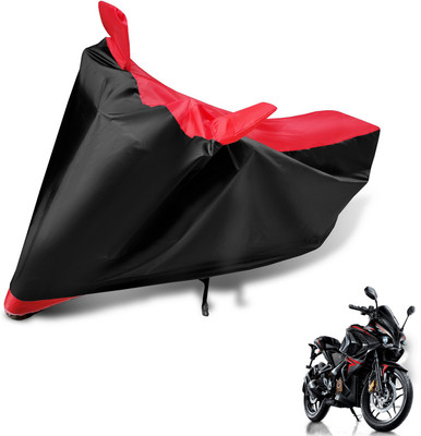 MOCKHE Two Wheeler Cover for Bajaj(Pulsar RS 200, Black, Red)