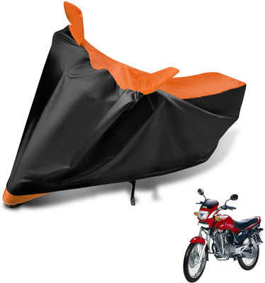 Auto Hub Two Wheeler Cover for Hero(Ambition, Black, Orange)