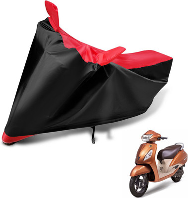 Auto Hub Two Wheeler Cover for TVS(Jupiter, Black, Red)