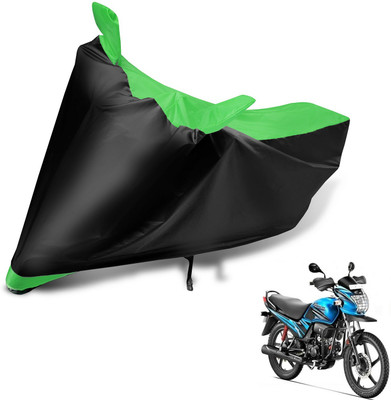 Auto Hub Two Wheeler Cover for Hero(Passion Pro, Black, Green)