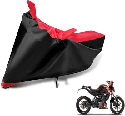 Auto Hub Two Wheeler Cover for KTM(Duke 200, Black, Red)