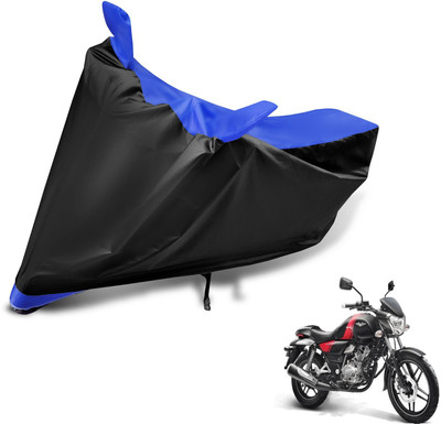 Auto Hub Two Wheeler Cover for Bajaj(V 150, Black, Blue)