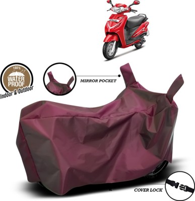 SEBONGO Waterproof Two Wheeler Cover for Hero(Duet, Maroon)