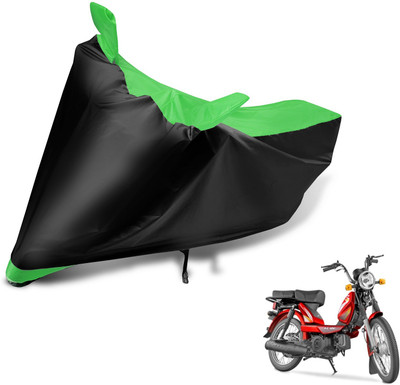 Auto Hub Two Wheeler Cover for TVS(Heavy Duty Super XL, Black, Green)