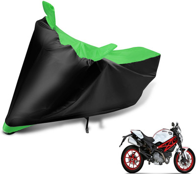Auto Hub Two Wheeler Cover for Ducati(Monster 796 S2R, Black, Green)