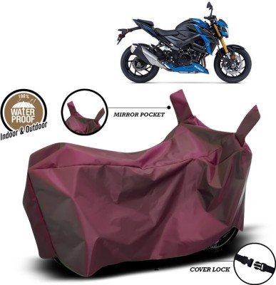 SEBONGO Waterproof Two Wheeler Cover for Suzuki(GSX-S750, Maroon)