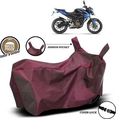 ANTHUB Waterproof Two Wheeler Cover for Bajaj(Pulsar 200 NS DTS-i, Maroon)