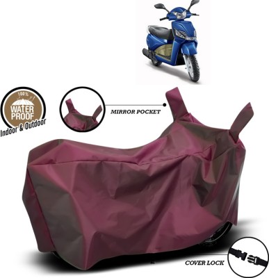 SEBONGO Waterproof Two Wheeler Cover for Mahindra(Gusto, Maroon)