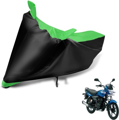 Auto Hub Two Wheeler Cover for Bajaj(Platina 125, Black, Green)