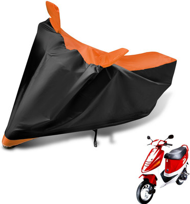 Auto Hub Two Wheeler Cover for Kinetic(Zing, Black, Orange)