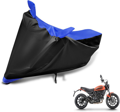 MOCKHE Two Wheeler Cover for Ducati(Scrambler, Black, Blue)
