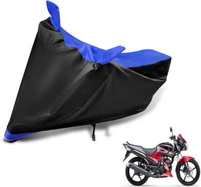 MOCKHE Two Wheeler Cover for Yamaha(SS 125, Black, Blue)