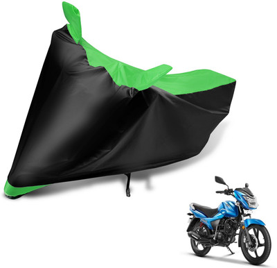 Auto Hub Two Wheeler Cover for TVS(Victor GLX, Black, Green)