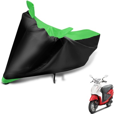 MOCKHE Two Wheeler Cover for Hero(Pleasure, Black, Green)