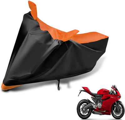 Auto Hub Two Wheeler Cover for Ducati(899 Panigale, Black, Orange)